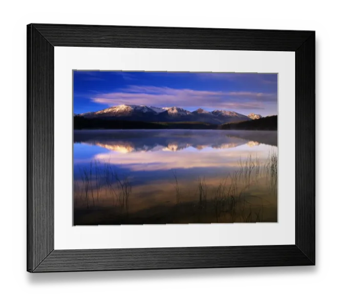 Framed Print : Canada, Alberta, View of Pyramid Lake in Jasper National Park