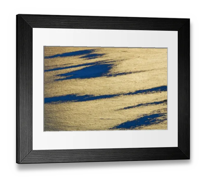 Framed Print : Canada, Alberta, Banff National Park. Ice pattern on Vermillion Lake at sunset. Credit as