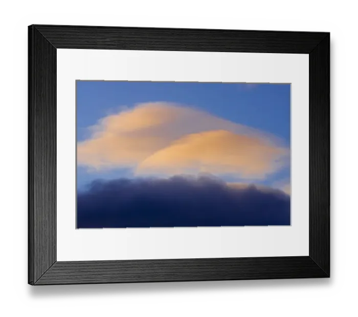 Framed Print : Canada, Alberta, Jasper National Park. Lenticular cloud at sunset