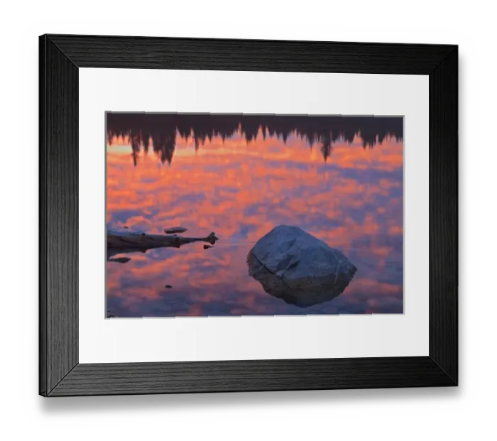 Framed Print : Canada, Alberta, Jasper National Park. Clouds at sunrise reflected in Patricia Lake Framed Print : Canada, Alberta, Jasper National Park. Clouds at sunrise reflected in Patricia Lake