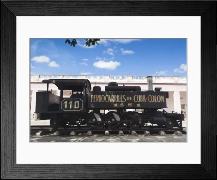 Framed Print : Cuba, Matanzas Province, Colon, historic train from 1851 Framed Print : Cuba, Matanzas Province, Colon, historic train from 1851