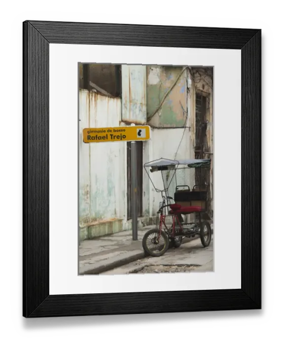 Framed Print : Cuba, Havana, Havana Vieja, pedeal taxi Framed Print : Cuba, Havana, Havana Vieja, pedeal taxi