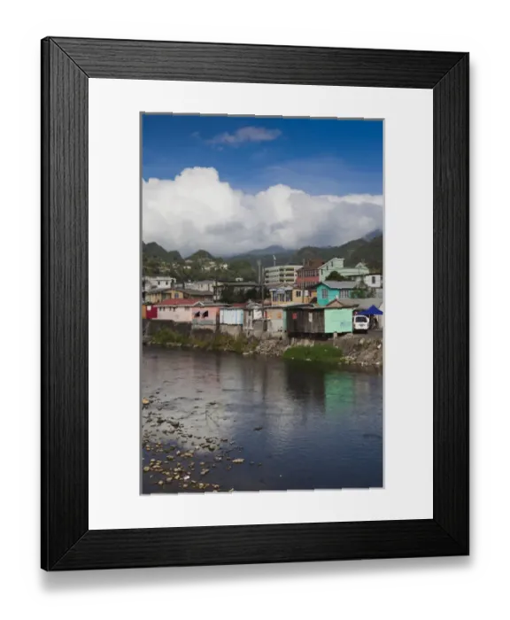 Framed Print : Dominica, Roseau, town view Framed Print : Dominica, Roseau, town view