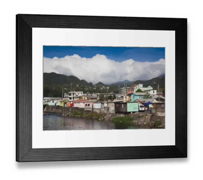 Framed Print : Dominica, Roseau, town view Framed Print : Dominica, Roseau, town view