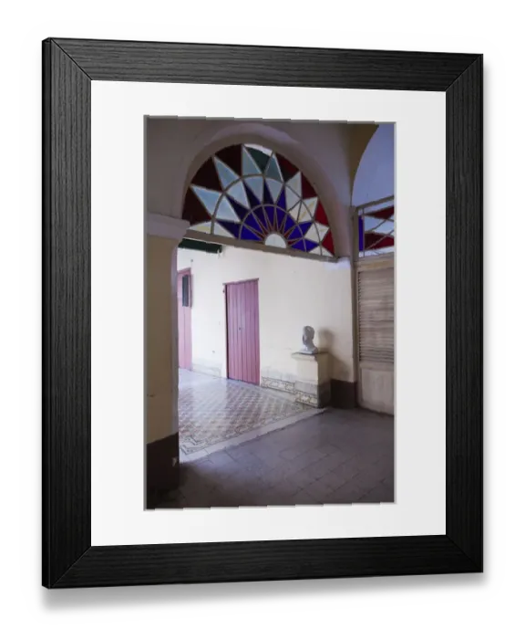 Framed Print : Cuba, Sancti Spiritus Province, Trinidad, colonial-era building interior