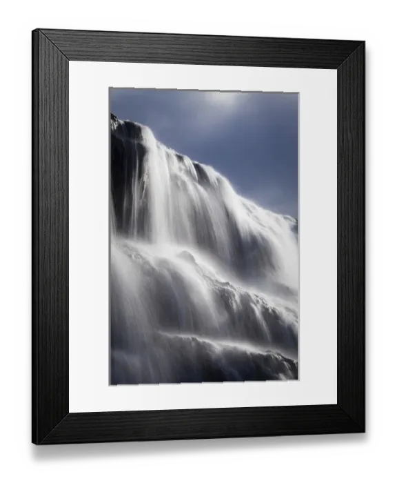 Framed Print : Canada, British Columbia, Wells Gray Provincial Park. Sunlight on Dawson Falls. Credit as