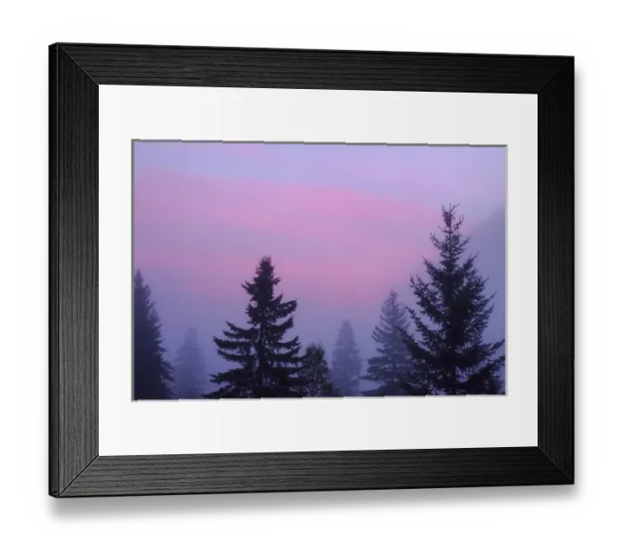 Framed Print : Canada, British Columbia, Mount Robson Provincial Park. Foggy sunrise scenic. Credit as