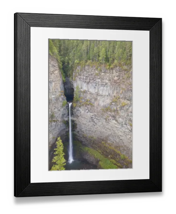 Framed Print : Canada, British Columbia, Wells Gray Provincial Park. Scenic of Spahats Falls. Credit as Framed Print : Canada, British Columbia, Wells Gray Provincial Park. Scenic of Spahats Falls. Credit as