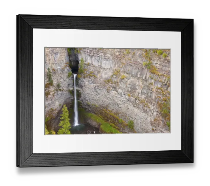 Framed Print : Canada, British Columbia, Wells Gray Provincial Park. Scenic of Spahats Falls. Credit as Framed Print : Canada, British Columbia, Wells Gray Provincial Park. Scenic of Spahats Falls. Credit as
