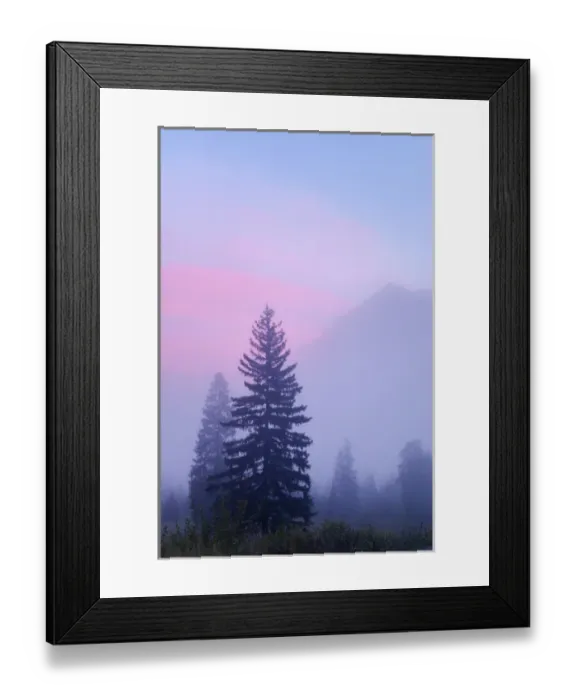 Framed Print : Canada, British Columbia, Mount Robson Provincial Park. Foggy sunrise scenic. Credit as Framed Print : Canada, British Columbia, Mount Robson Provincial Park. Foggy sunrise scenic. Credit as
