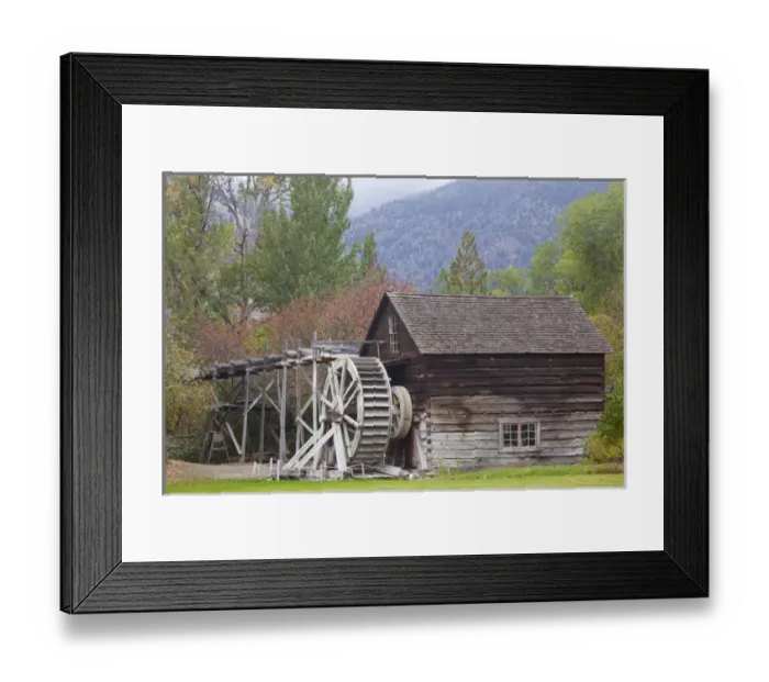 Framed Print : Canada, British Columbia, Keremeos. Scenic of historic grist mill