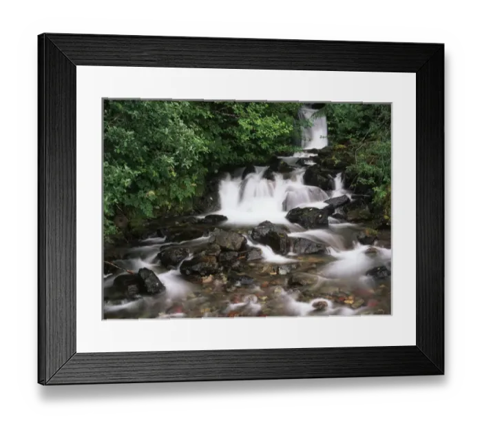 Framed Print : Canada, British Columbia, Prince Rupert, View of waterfall Framed Print : Canada, British Columbia, Prince Rupert, View of waterfall