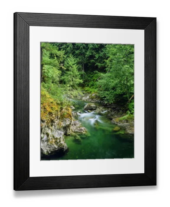 Framed Print : Little Qualicum River on Vancouver Island, Canada Framed Print : Little Qualicum River on Vancouver Island, Canada