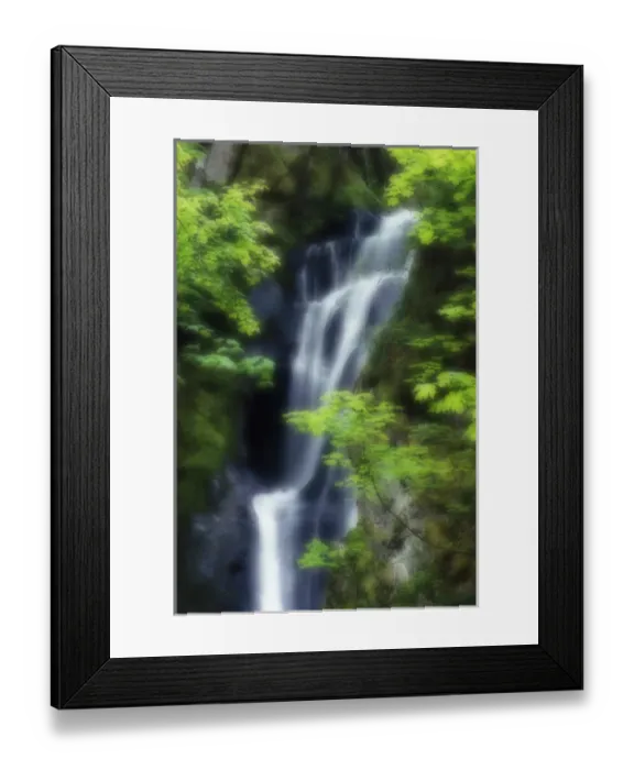 Framed Print : Canada, British Columbia, Langford. Waterfall montage at Goldstream Provincial Park