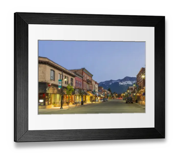 Framed Print : Historic 2nd street in downtown Fernie, British Columbia, Canada Framed Print : Historic 2nd street in downtown Fernie, British Columbia, Canada