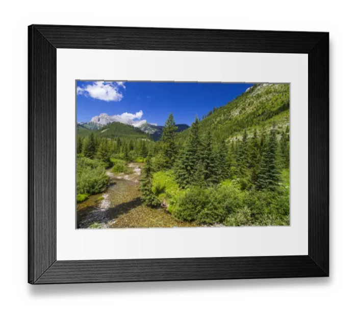 Framed Print : Harvey Creek and Mount Doupe near Fernie, British Columbia, Canada Framed Print : Harvey Creek and Mount Doupe near Fernie, British Columbia, Canada
