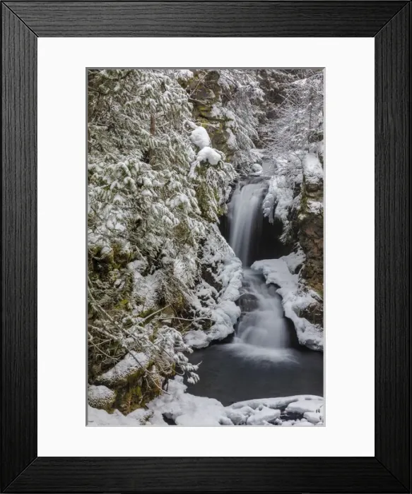 Framed Print : Falls Creek in winter near Nelson, British Columbia, Canada Framed Print : Falls Creek in winter near Nelson, British Columbia, Canada