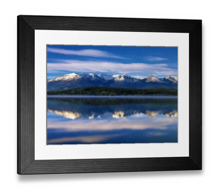 Framed Print : Canada, Alberta, View of Pyramid Lake in Jasper National Park