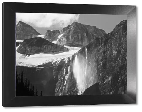 Glacial Waterfall, Rocky Mountains, Moraine Lake Area, Banff National Park, Alberta