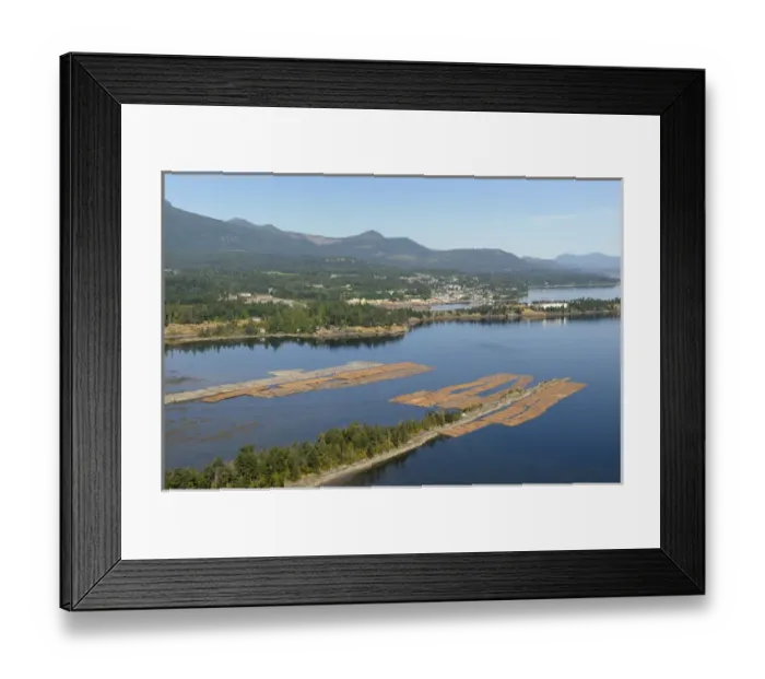 Framed Print : Canada, British Columbia. Log booms stored in the Shoal Islands, Chemainus River Estuary Framed Print : Canada, British Columbia. Log booms stored in the Shoal Islands, Chemainus River Estuary