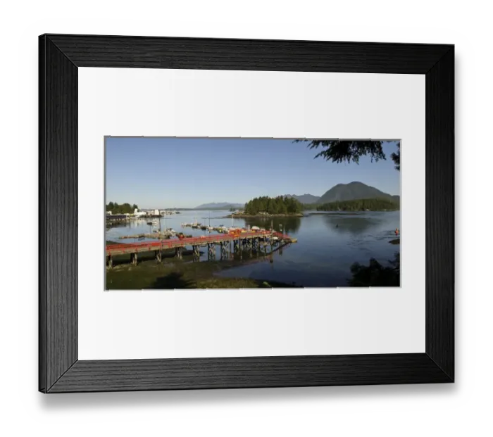 Framed Print : Vancouver Island, Tofino. Dock and harbor Framed Print : Vancouver Island, Tofino. Dock and harbor