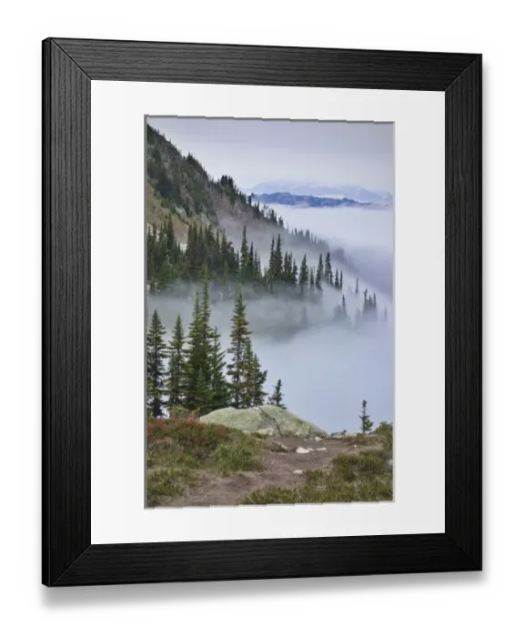 Framed Print : British Columbia, Whistler. Coming out of the clouds on Whistler Mountain Framed Print : British Columbia, Whistler. Coming out of the clouds on Whistler Mountain