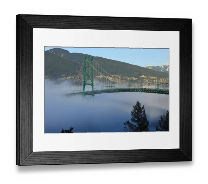 Framed Print : Canada, British Columbia, Vancouver, Stanley Park, part of the Lions Gate Bridge