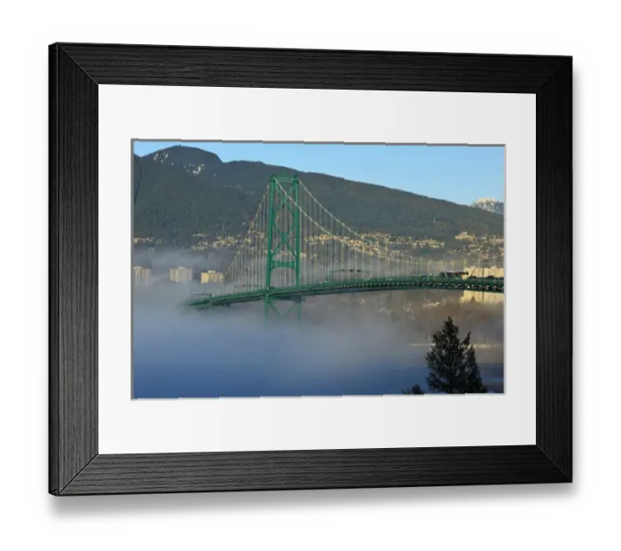 Framed Print : Canada, British Columbia, Vancouver, Stanley Park, part of the Lions Gate Bridge Framed Print : Canada, British Columbia, Vancouver, Stanley Park, part of the Lions Gate Bridge