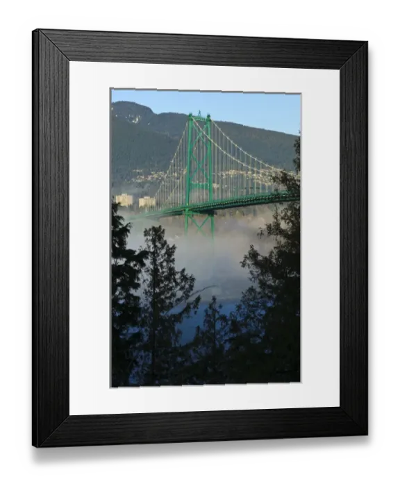 Framed Print : Canada, British Columbia, Vancouver, Stanley Park, part of the Lions Gate Bridge Framed Print : Canada, British Columbia, Vancouver, Stanley Park, part of the Lions Gate Bridge