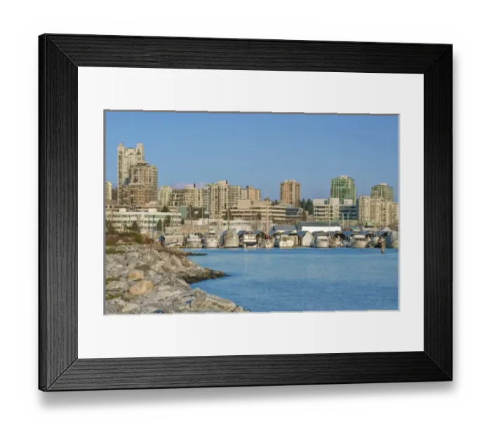 Framed Print : Canada, BC, Vancouver, North Vancouver Waterfront