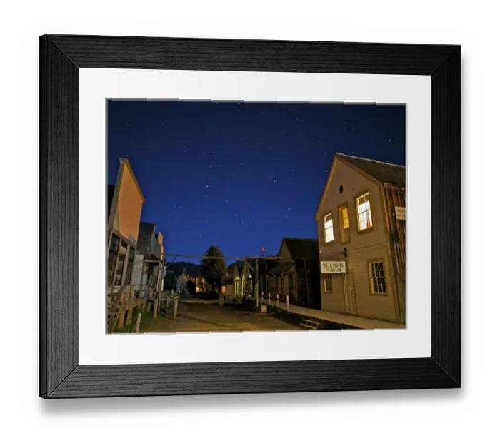 Framed Print : Barkerville at night. Barkerville Historic Town, Cariboo, British Columbia, at night Framed Print : Barkerville at night. Barkerville Historic Town, Cariboo, British Columbia, at night