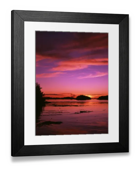 Framed Print : Canada, British Columbia, Vancouver Island, View of beach at sunset