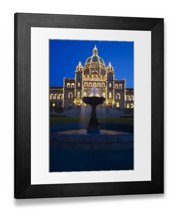 Framed Print : North America; Canada; Victoria; Parliament Building at Night, Victoria, British Columbia Framed Print : North America; Canada; Victoria; Parliament Building at Night, Victoria, British Columbia