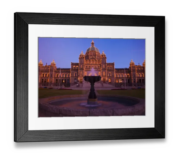 Framed Print : North America; Canada; Victoria; Parliament Building at Night, Victoria, British Columbia Framed Print : North America; Canada; Victoria; Parliament Building at Night, Victoria, British Columbia
