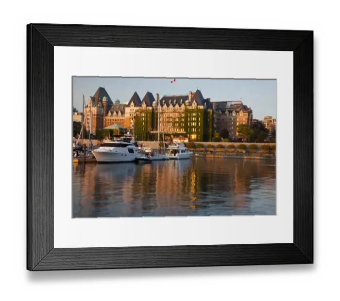 Framed Print : North America; Canada; British Columbia; Victoria; Empress Hotel from the Boat Harbor Framed Print : North America; Canada; British Columbia; Victoria; Empress Hotel from the Boat Harbor