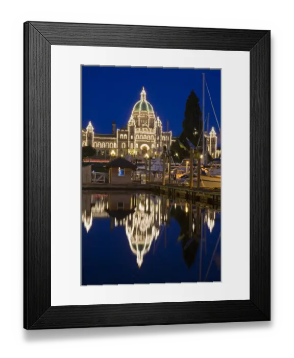 Framed Print : North America; Canada; British Columbia; VictoriaParliament Building at Night with Framed Print : North America; Canada; British Columbia; VictoriaParliament Building at Night with