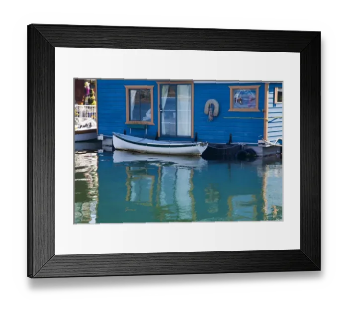 Framed Print : North America; Canada; Victoria; Decorations on House boats Framed Print : North America; Canada; Victoria; Decorations on House boats