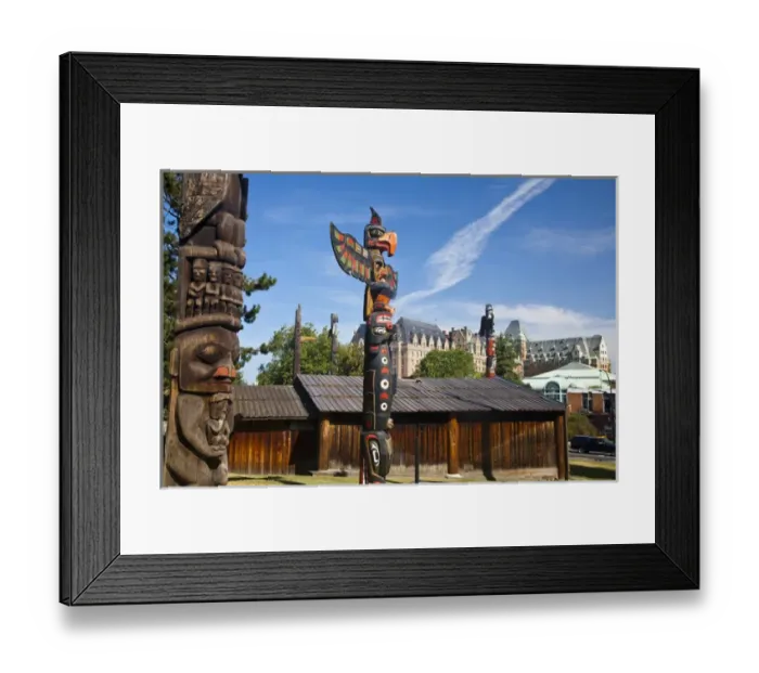 Framed Print : North America; Canada; British Columbia; Victoria; Totem Pole Park Framed Print : North America; Canada; British Columbia; Victoria; Totem Pole Park