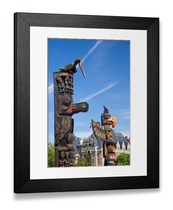 Framed Print : North America; Canada; British Columbia; Victoria; Totem Pole Park Framed Print : North America; Canada; British Columbia; Victoria; Totem Pole Park