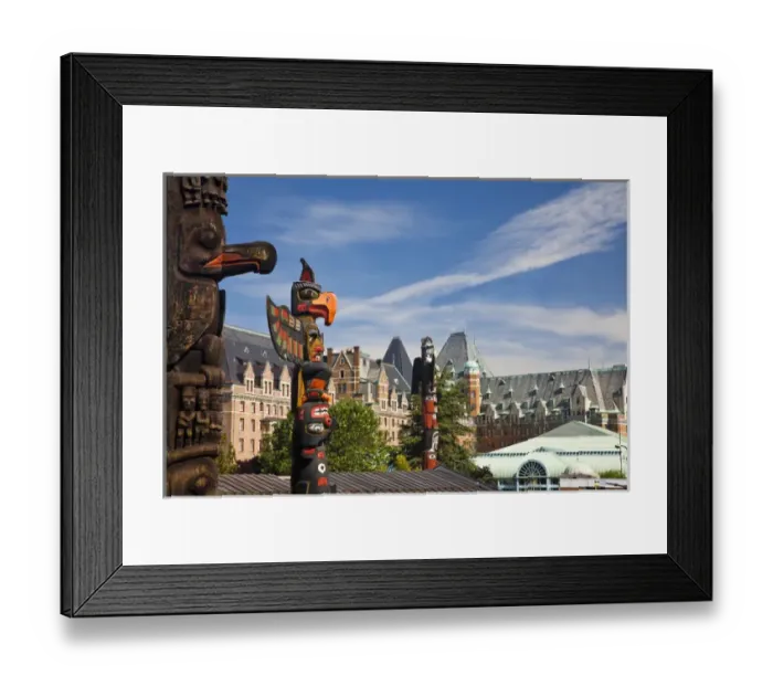 Framed Print : North America; Canada; British Columbia; Victoria; Totem Pole Park Framed Print : North America; Canada; British Columbia; Victoria; Totem Pole Park