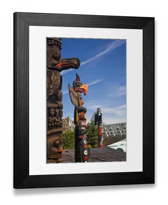 Framed Print : North America; Canada; British Columbia; Victoria; Totem Pole Park Framed Print : North America; Canada; British Columbia; Victoria; Totem Pole Park