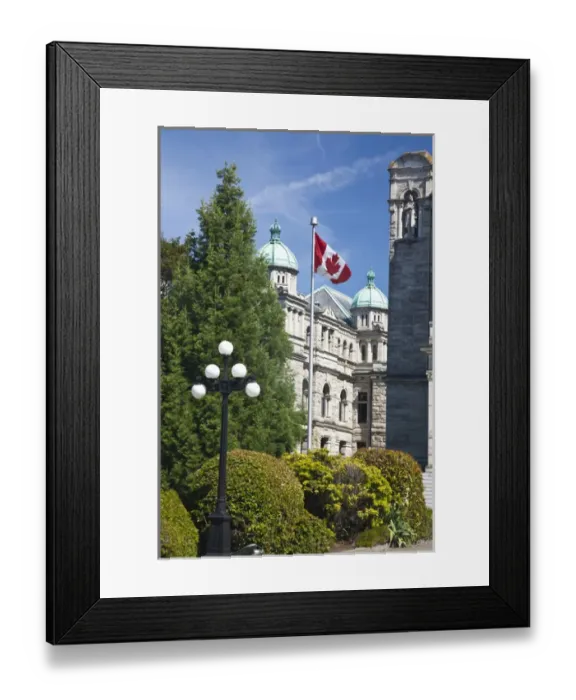 Framed Print : North America; Canada; British Columbia; Victoria; Parliament Building