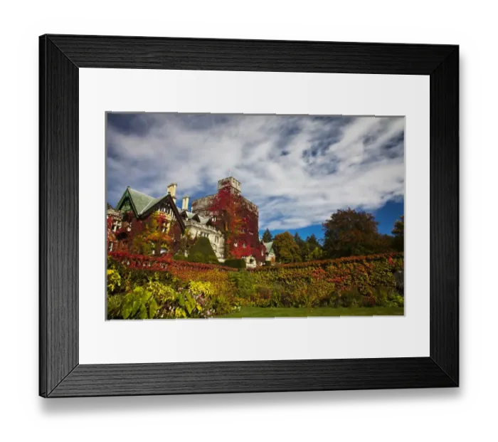 Framed Print : North America; Canada; Vancouver Island; Autumn Color at Hately Gardens