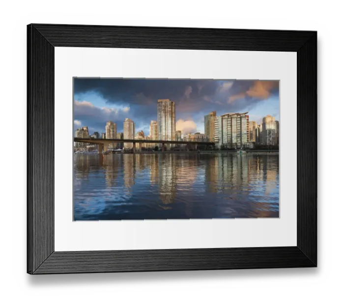 Framed Print : Canada, British Columbia, Vancouver, buildings along False Creek, dawn Framed Print : Canada, British Columbia, Vancouver, buildings along False Creek, dawn