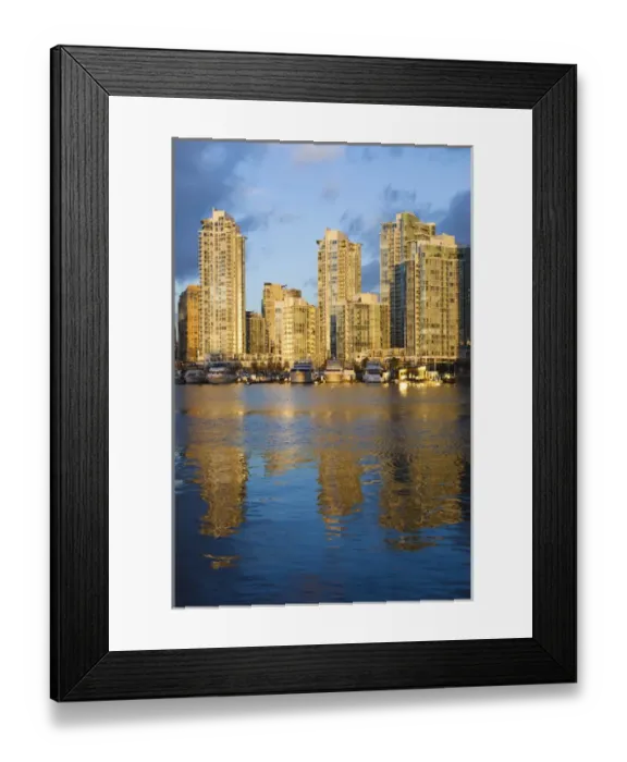 Framed Print : Canada, British Columbia, Vancouver, buildings along False Creek, dawn Framed Print : Canada, British Columbia, Vancouver, buildings along False Creek, dawn