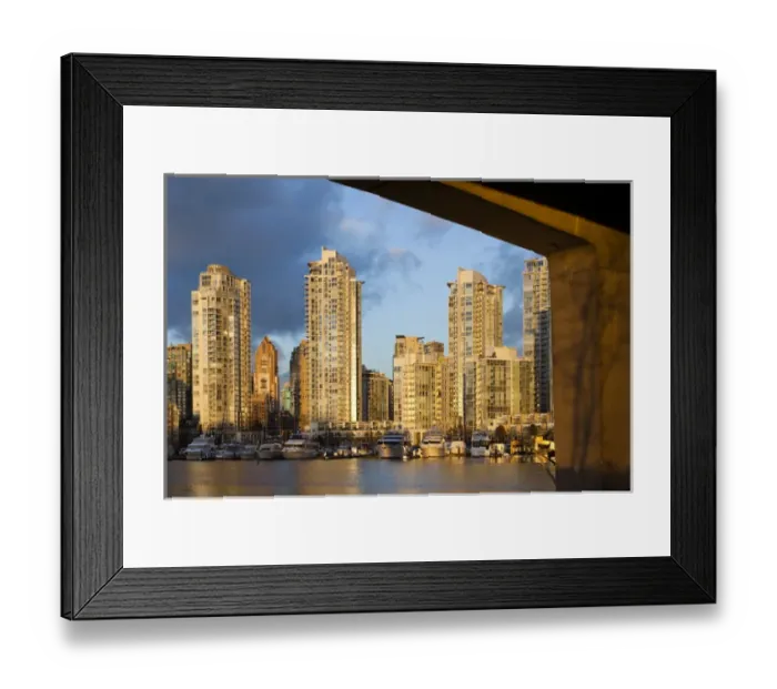 Framed Print : Canada, British Columbia, Vancouver, buildings along False Creek, dawn Framed Print : Canada, British Columbia, Vancouver, buildings along False Creek, dawn