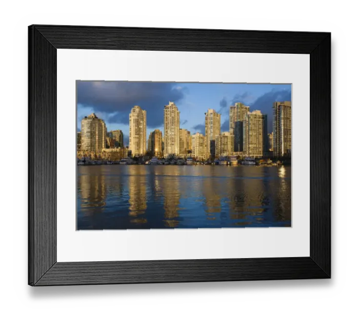 Framed Print : Canada, British Columbia, Vancouver, buildings along False Creek, dawn Framed Print : Canada, British Columbia, Vancouver, buildings along False Creek, dawn