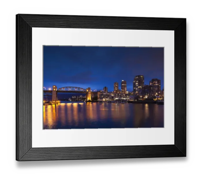 Framed Print : Canada, British Columbia, Vancouver, Granville Island, city view with Burrard Street Bridge Framed Print : Canada, British Columbia, Vancouver, Granville Island, city view with Burrard Street Bridge