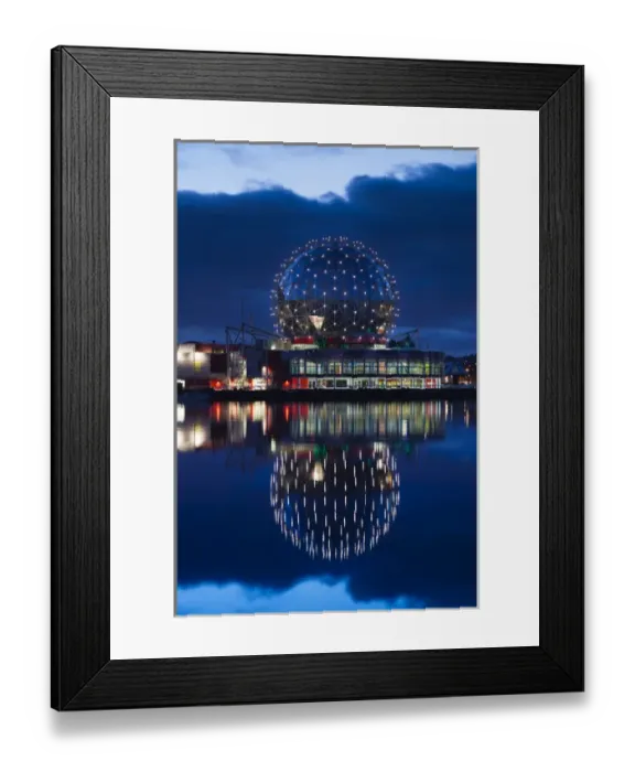 Framed Print : Canada, British Columbia, Vancouver, Granville Island, dawn view of False Creek