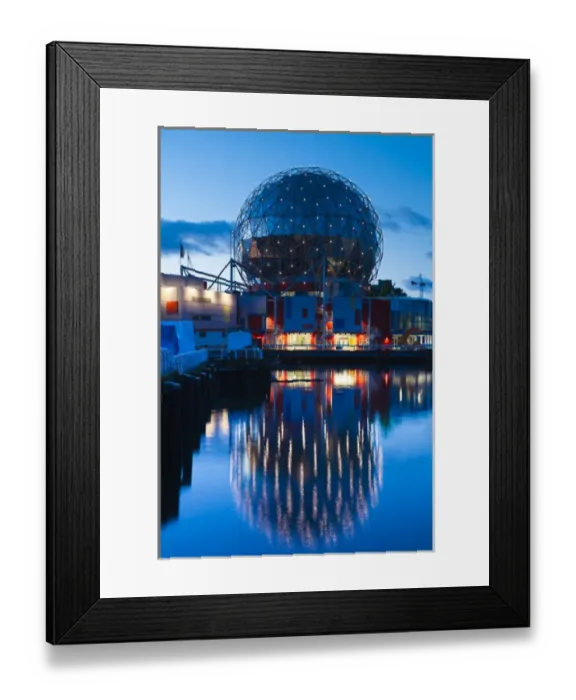 Framed Print : Canada, British Columbia, Vancouver, Granville Island, dawn view of False Creek